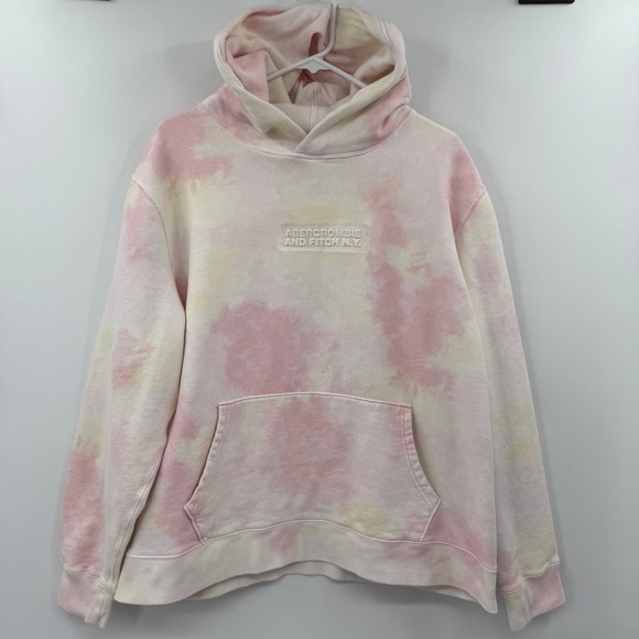 Abercrombie & Fitch Other - Men's‎ Abercrombie and fitch soft af fleece tie dye pink hoodie size xxl